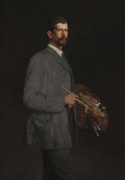 Portret własny z paletą, 1893 - Portret własny z paletą, 1893, olej na płótnie, 161 x 111 cm 