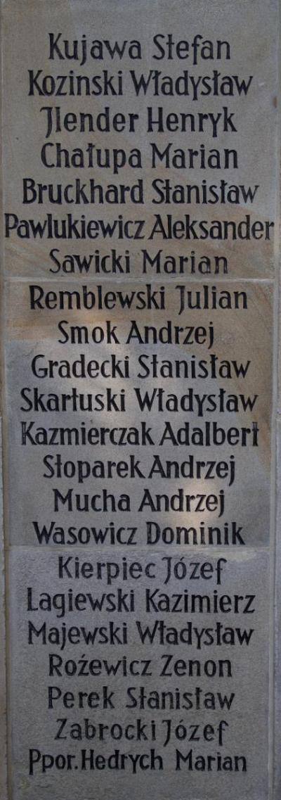 Plaque 1 - Plaque with names of victims 1-10 