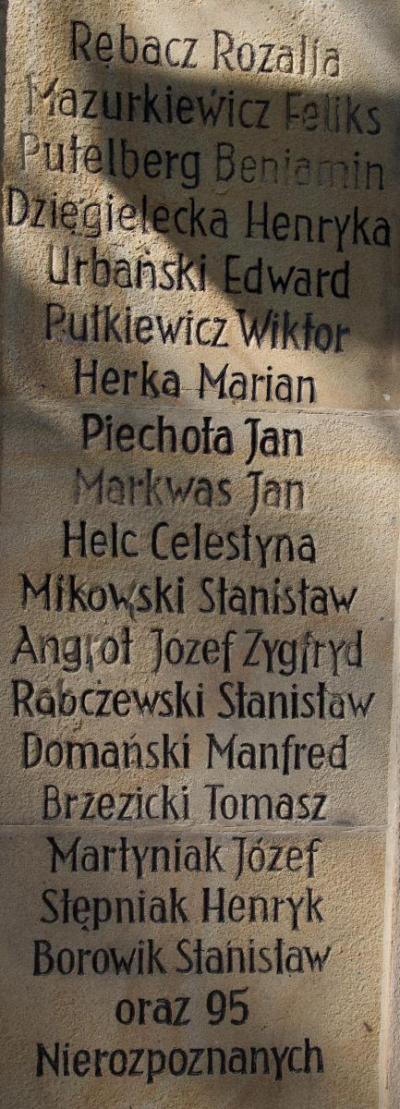 Plaque 6 - Names of victims 1-10  