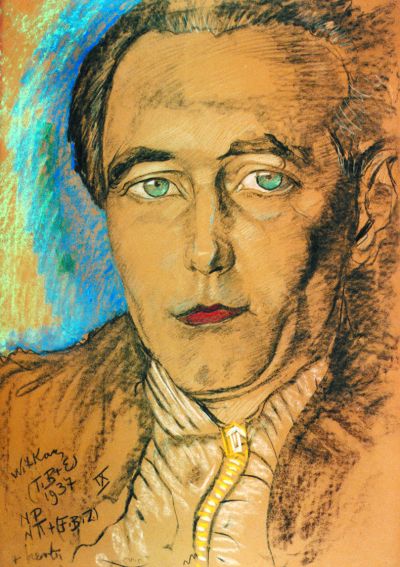 Portrait des Roman Witold Ingarden von Stanisław Ignacy Witkiewicz (Witkacy) - 1937, Pastell, ca. 70 x 50 cm 
