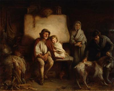 Das letzte Stadium der Armut/Ostatnia chudoba, 1870. Öl auf Leinwand, 64 x 85,5 cm
