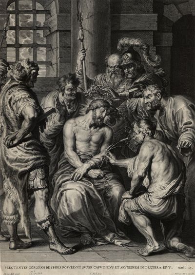 Die Verspottung und Dornenkrönung Christi, um 1645. Kupferstich