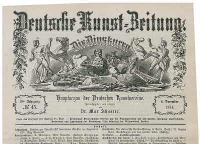Nekrolog Maksymiliana Gierymskiego - W: Deutsche Kunst-Zeitung Die Dioskuren, Bd. 19, Nr. 45 und Nr. 47, München 1874. 