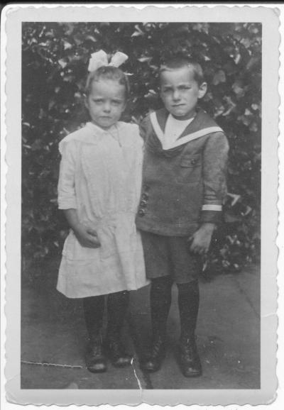 Aus Kindheitstagen - Hermann Scheipers und seine Zwillingsschwester Anna. 