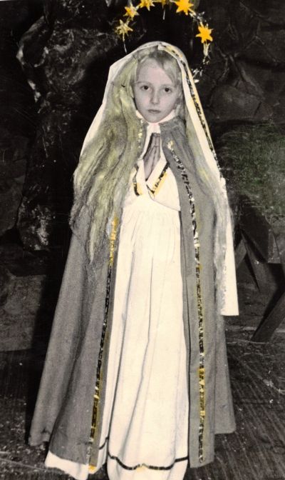 Maria Końska-Chmielecki als Mutter Gottes im Krippenspiel in Krakau  - 1961 