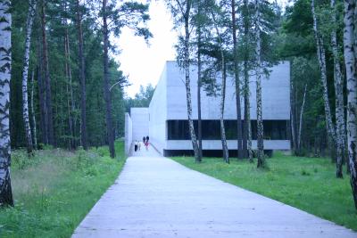 Monuments and symbolic gravestones at the memorial Bergen-Belsen -  