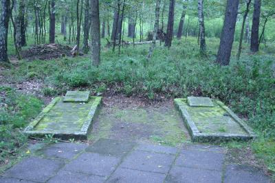 Monuments and symbolic gravestones at the memorial Bergen-Belsen -  