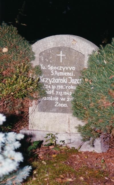 Polnischer Grabstein auf dem Friedhof in Bodenfelde -  
