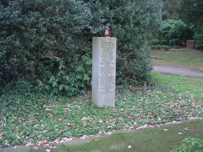 Tombstones and memorial stones at Herfords main graveyard -  