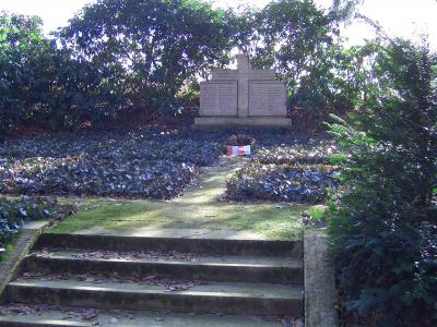 Tombstones and memorial stones at Herfords main graveyard -  