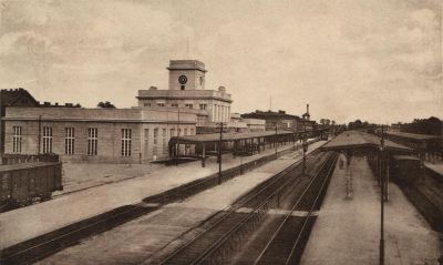 Zbąszyń, dworzec kolejowy, lata 30-te - Zbąszyń, dworzec kolejowy, lata 30-te. 