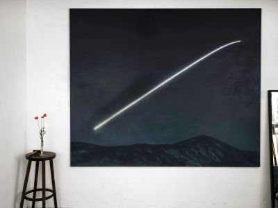 Niebo nad wojną - Olej na płótnie, 200 x 240 cm, 2021 