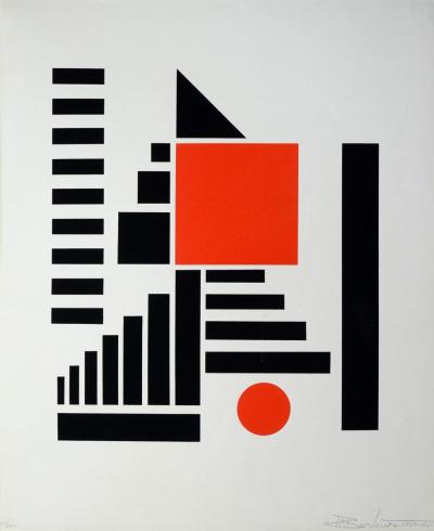 Mechano-Faktur-Konstruktion - Berlewi, Henryk (1894 Warschau - 1967 Paris), 1924/1961. Siebdruck, 61 x 50 cm; Inv. Nr. 1504. 